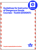 2023 Dangerous Goods Instructor's Toolkit (DGIG KIT) Digital